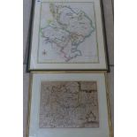 A coloured map of Huntingdonshire by Cary and another map of Huntingdon