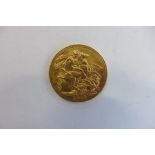 A George V gold full sovereign dated 1912