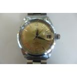 A Tudor Prince Oyster date Rotor self winding stainless steel wristwatch with Rolex bracelet