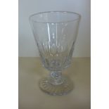 A late Georgian cut glass rummer, 17cm tall, in good condition