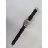 An Omega Geneve manual stainless steel gents wristwatch 36mm wide, including button, in generally