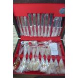 A Cooper Ludlam canteen of silver plated flatware - good condition