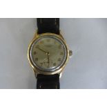 A 9ct JW Benson of London manual wind gents wristwatch, 33mm wide including winder, running order,