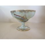 A Wedgwood butterfly lustre footed dish, 8cm tall - in good condition