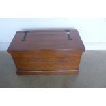 A Victorian style mahogany storage box - made by a local craftsman to a high standard - 43cm tall