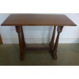 A small oak refectory type table, 73cm tall x 106cm x 48cm