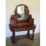 A superb quality Victorian mahogany duchess dressing table, fully restored to a high standard, 157cm
