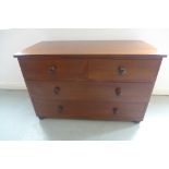 A Victorian mahogany two over two chest of drawers, 77cm tall x 120cm x 60cm