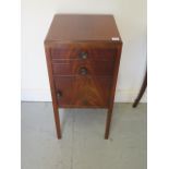 A Georgian mahogany bedside wash stand