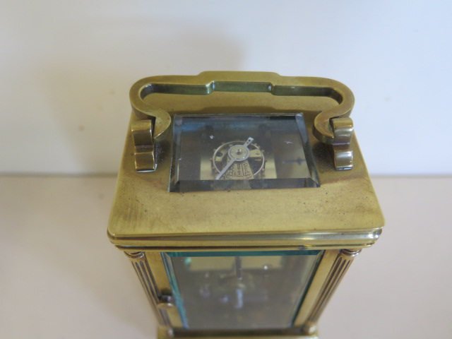 A French carriage clock, in good condition and running - Image 3 of 3