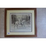 A signed etching by E Herbert Wydale, frame size 45x50cm, in good condition