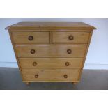 A Victorian pine five drawer chest, in good polished condition, 106cm tall x 107cm x 48cm