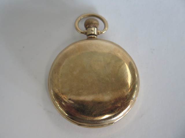 A 9ct yellow gold pocket watch, 50mm wide, total weight approx 78.5 grams - runs with back open - Image 2 of 5