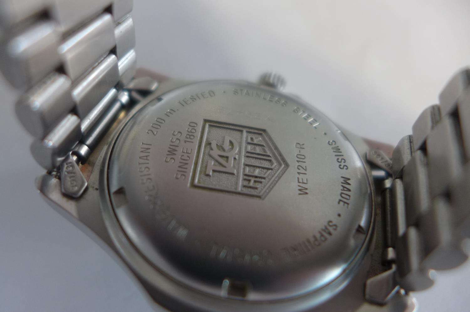 A Tag Heuer Professional gents mid range watch with steel case and bracelet, calendar, box and - Image 4 of 5