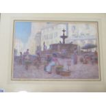 A very good watercolour of a Piazza scene, in Assisi by Gwilt Jolley R A, this painting exhibited at
