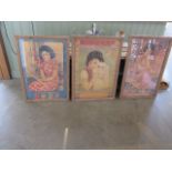 Three Chinese advertising prints, 80cm x 50cm