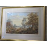 A 19th century watercolour signed Josiah --- 1870 - in a gilt frame, 52x67cm, in good condition