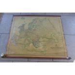 A library map - general map of Europe W and AK Johnston Limited, corrected to 1914 - 135cm x 112cm -