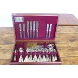 A WMF Cromargan eight setting cutlery set in an Arthur Price canteen