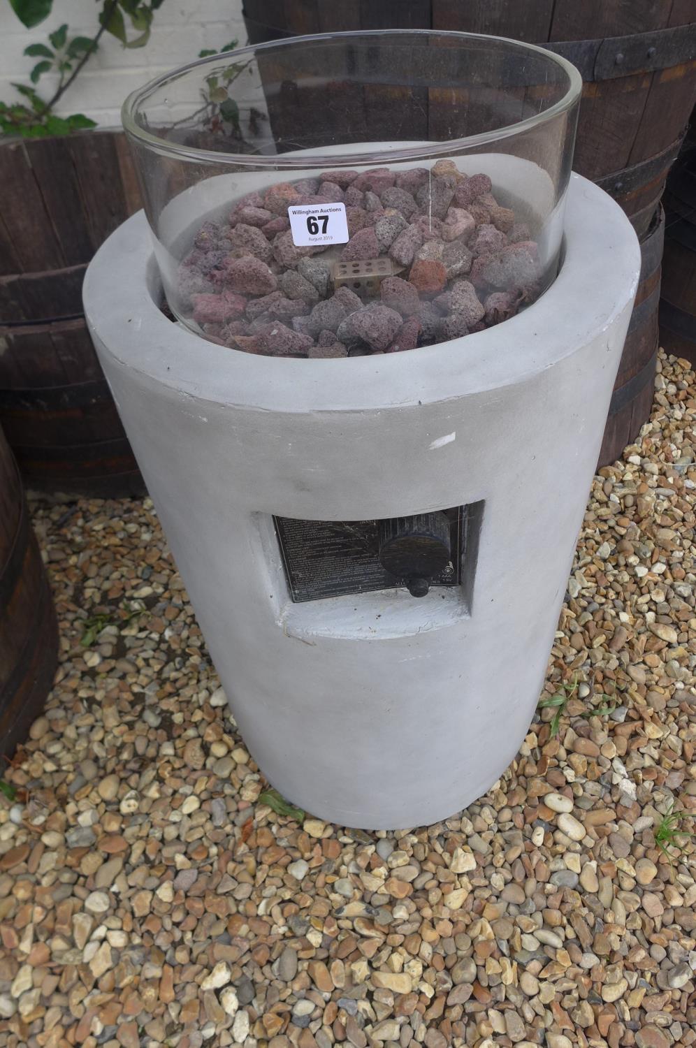 A Calor Gas garden fire pit, 77cm high x 40cm wide