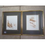 A pair of William Garfit prints, The Mayfly 21/300 - and The walking gun - 38/300 both signed in