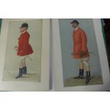 Thirteen Vanity Fair magazine, 1869-1914 caricature supplements -unframed, Foxhunters