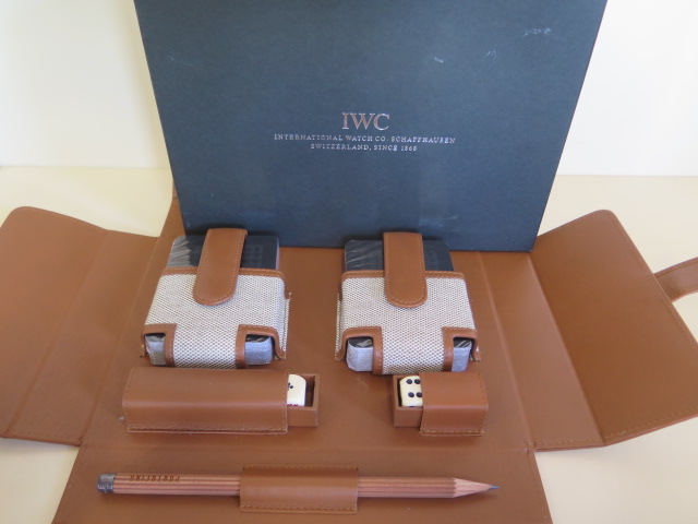 An IWC travelling games set containing cards, poker dice etc, in original presentation case by - Image 2 of 2