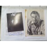 A very good collection of film and TV star autographed black and white and colour cards and