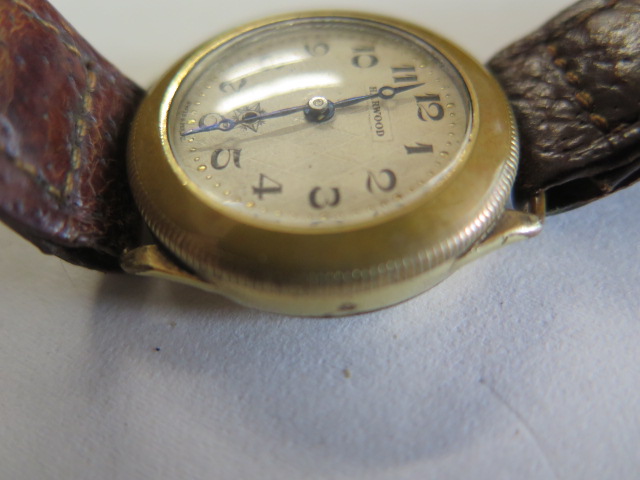 A vintage Harwood perpetual wrist watch in circular gold filled case, John Harwood is credited - Image 3 of 5