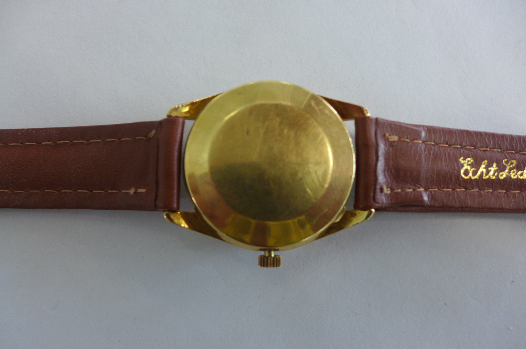 A very good gents IWC automatic wristwatch with 18ct gold case, brushed/satin finish, coffee dial - Image 6 of 9