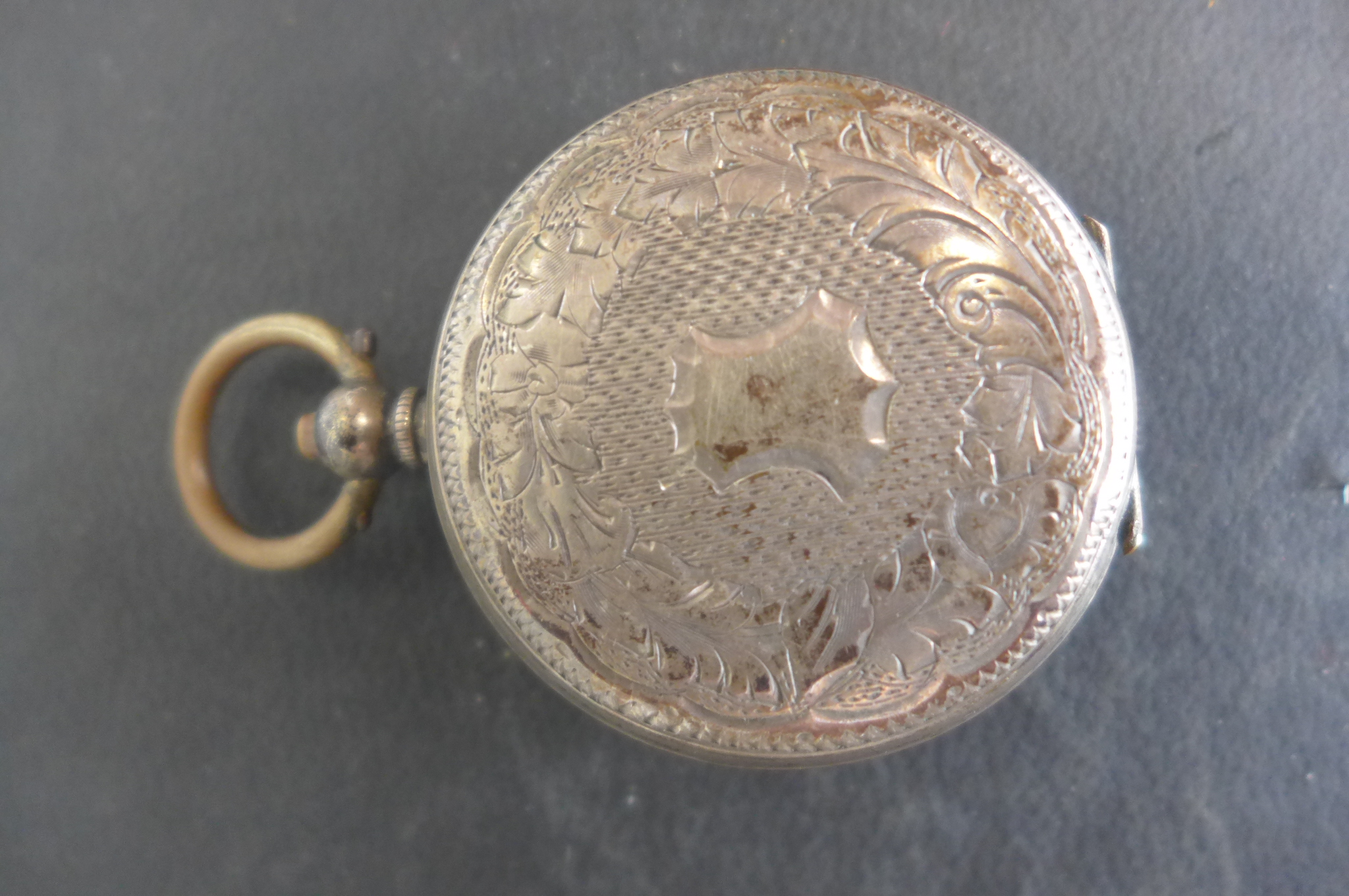 A gents silver half hunter and a ladies 800 silver fob watch, neither watch running, also a ladies - Image 3 of 5