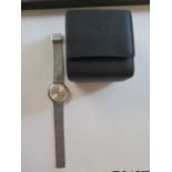A gents steel cased IWC wrist watch and bracelet, the circular brushed steel finished dial with