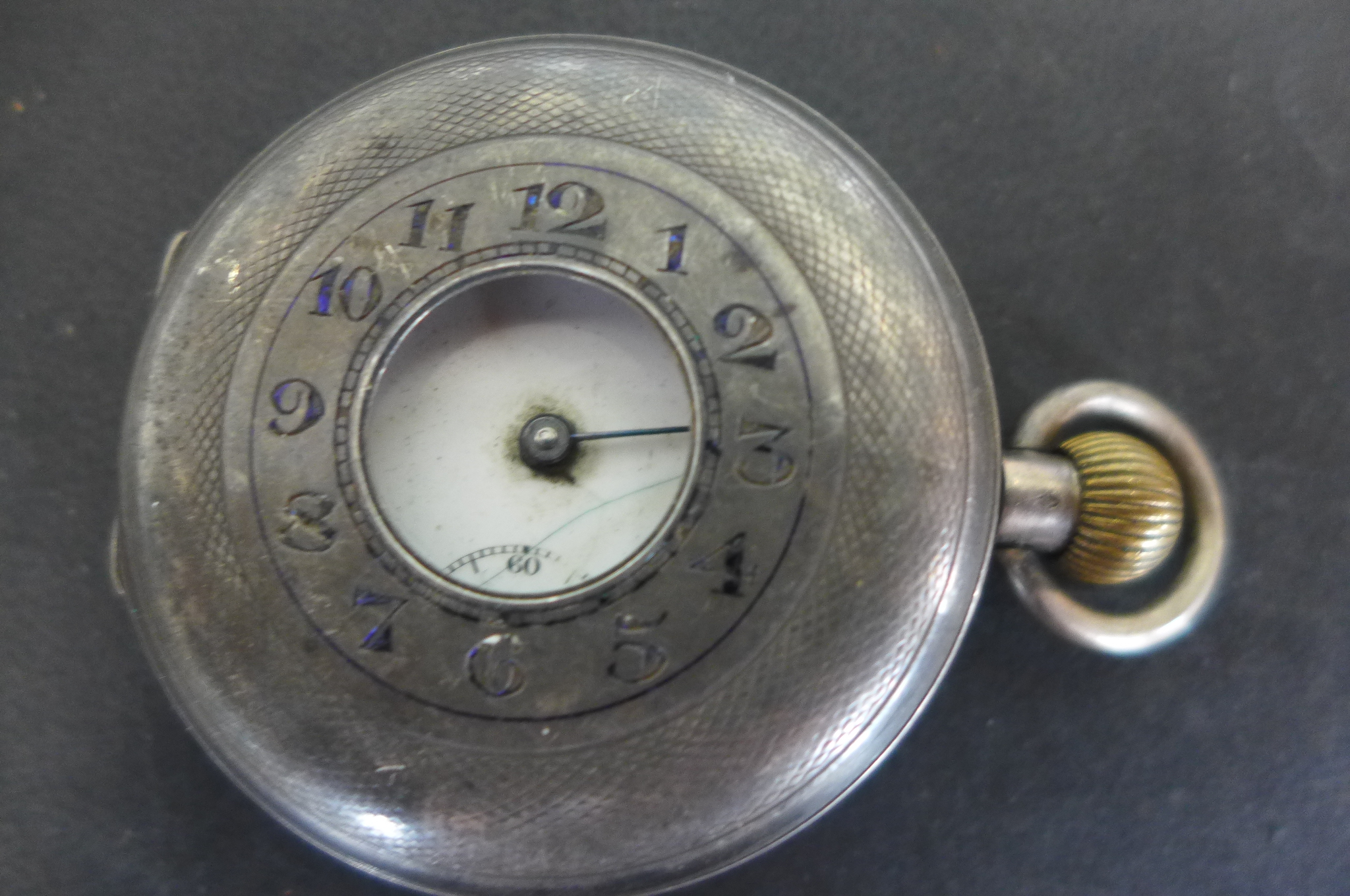 A gents silver half hunter and a ladies 800 silver fob watch, neither watch running, also a ladies - Image 4 of 5