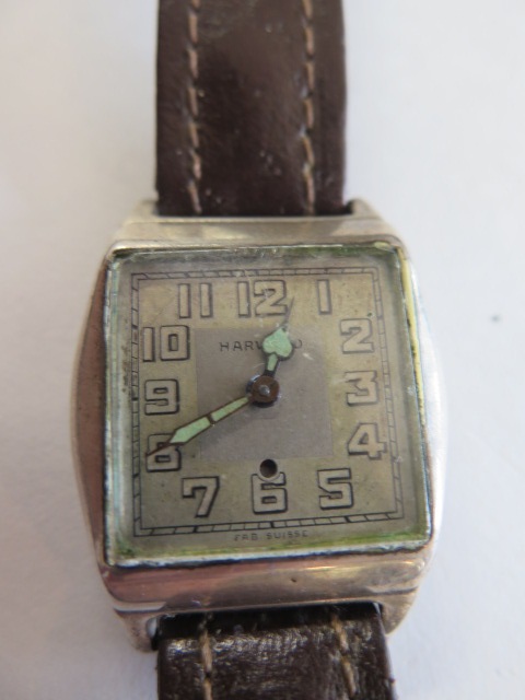 A rare vintage Harwood perpetual chrome plated rectangular wrist watch, John Harwood credited for - Image 6 of 6