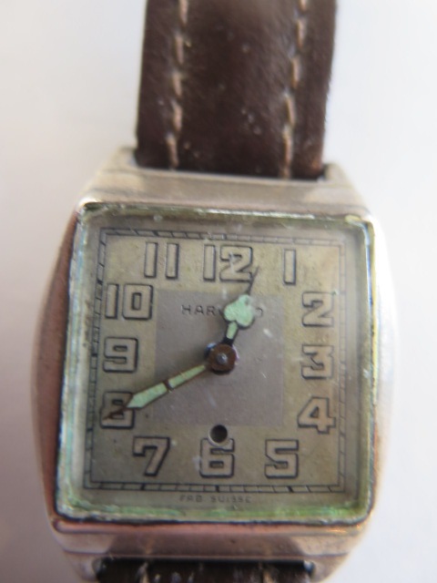 A rare vintage Harwood perpetual chrome plated rectangular wrist watch, John Harwood credited for - Image 2 of 6