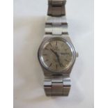 A gents steel cased Omega Seamaster automatic Cosmic 2000 wrist watch on Omega bracelet, dial with