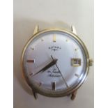 A good quality rotary gents 9ct gold automatic wrist watch, the case of heavy gauge 9ct gold, the
