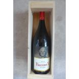 A 1.5 litre bottle of Faustino V Rioja 2010 red wine, in wooden case
