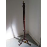 A Victorian mahogany standard lamp in restored condition, new braided flex and fittings, height