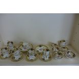 A H and R Daniel, 35 piece tea service, pattern no 4058, all generally good, some minor wear