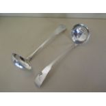 A good pair of Edinburgh silver sauce ladles dated 1795, Makers mark PI, approx weight 1.6 troy