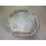 A silver salver, Birmingham 1935/36 - Adie Brothers, no engraving, small dents, scratches, approx