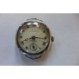 A ladies silver Rolex 15 jewel manual wind wristwatch, the dial signed The Alex Clark co London,