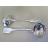 A pair of Georgian silver sauce ladles, London 1813 - maker William Eaton, approx weight 5 troy