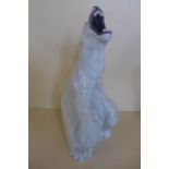 A Royal Copenhagen China Polar Bear Roaring, Large reference No 060 - designer Peter Herold,