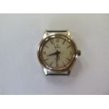 A gents Roamer Rotopower wristwatch head, 35mm wide including winder, running but some wear and