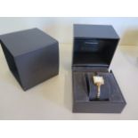 A ladies Gucci gold plated bracelet quartz watch, 1900L, boxed, running and in good condition