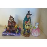 Three Doulton figures, The Potter HN1493m, The Mask Seller HN2103 and Cissie HN1809 - all good apart