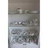 A Royal Worcester Evesham dinner tea service, approx 100 pieces, some wear to gilt on some pieces,