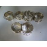 Six silver napkin rings, total weight approx 3.4 troy oz